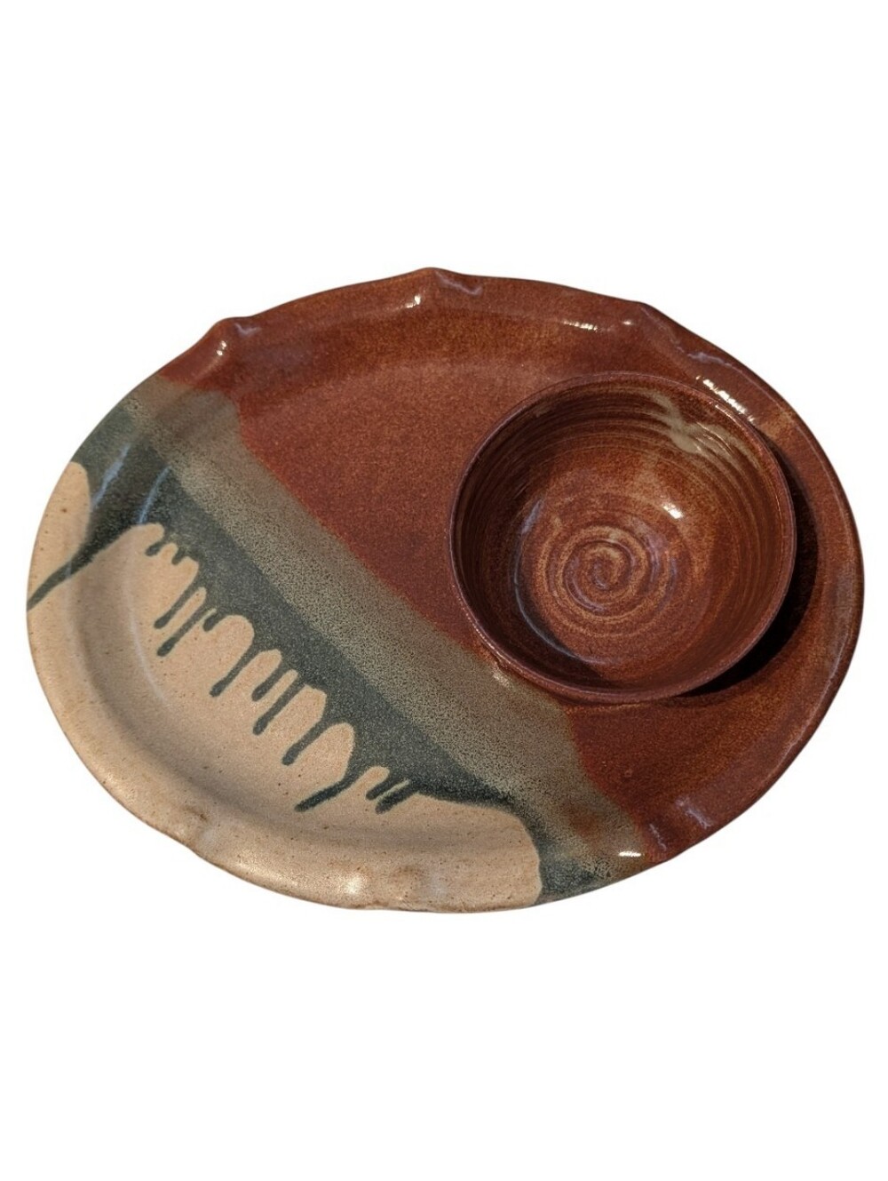 Sturgeon River Pottery Drip Glaze Chip And Dip